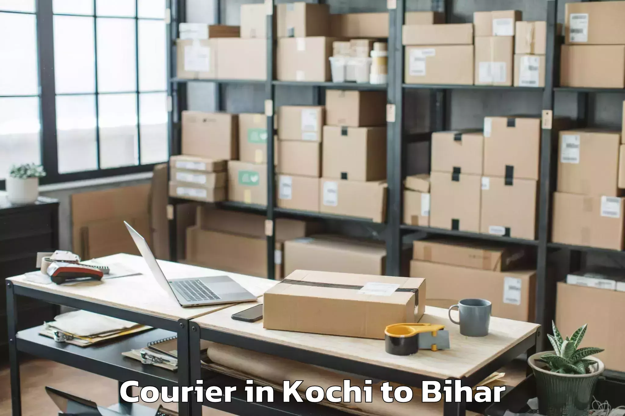 Book Kochi to Bairgania Courier